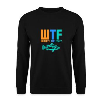 Where's The Fish - Unisex Sweatshirt - black - Front - Alina (178cm) & Michal (187cm)