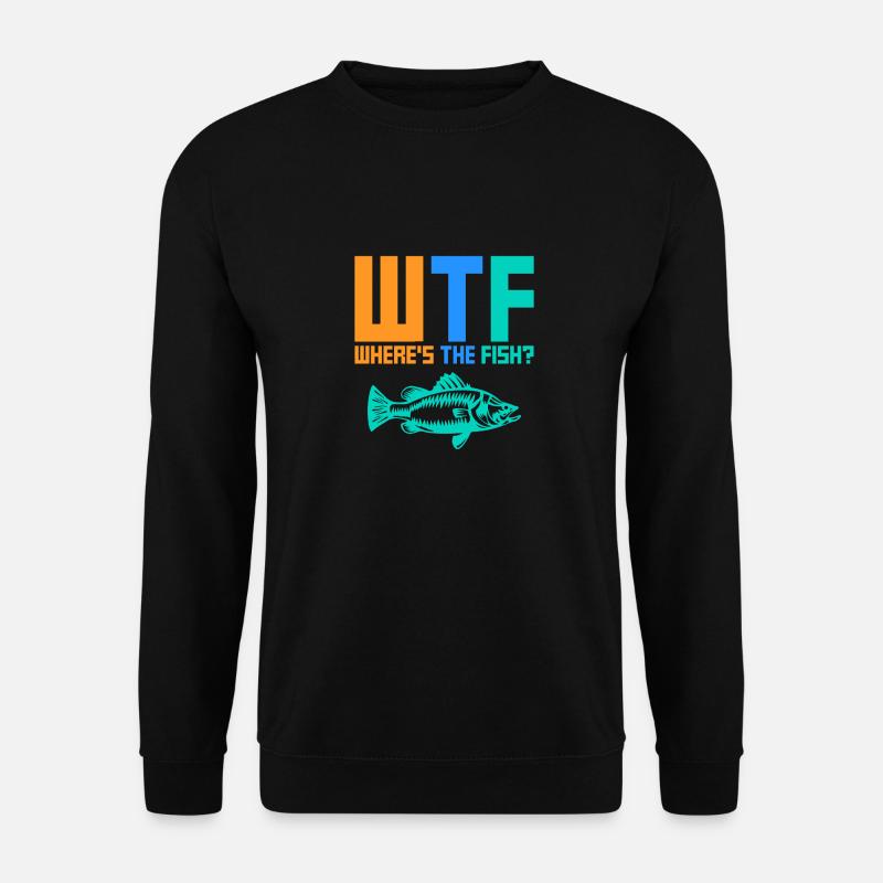 Where's The Fish - Unisex Pullover - Schwarz