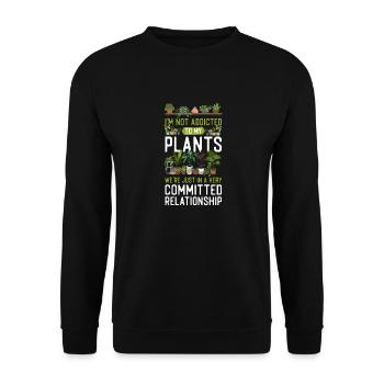 Plant Lover Gardening I'm Not - Unisex Pullover - Schwarz - Vorne - Alina (178cm) & Michal (187cm)