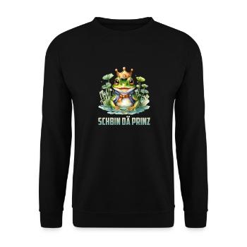 Karneval Kostüm SCHBIN DÄ PRINZ Lustiges - Unisex Pullover - Schwarz - Vorne - Alina (178cm) & Michal (187cm)