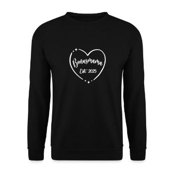 Bonusmama 2025 Beste Stiefmutter Danke Bonus Mama - Unisex Pullover - Schwarz - Vorne - Alina (178cm) & Michal (187cm)