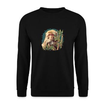 Macaque Macaque - Unisex Sweatshirt - black - Front - Alina (178cm) & Michal (187cm)