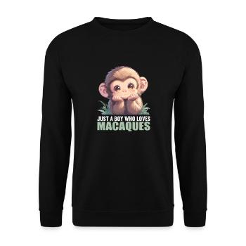Macaque Macaque - Unisex Sweatshirt - black - Front - Alina (178cm) & Michal (187cm)