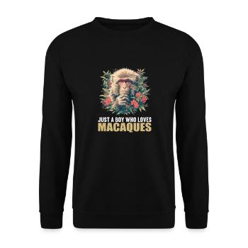 Macaque Macaque - Unisex Sweatshirt - black - Front - Alina (178cm) & Michal (187cm)