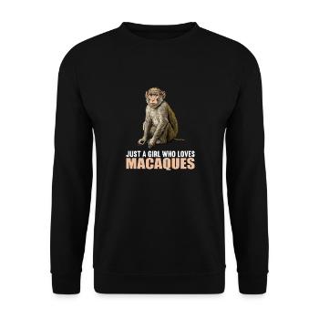Macaque Macaque - Unisex Sweatshirt - black - Front - Alina (178cm) & Michal (187cm)
