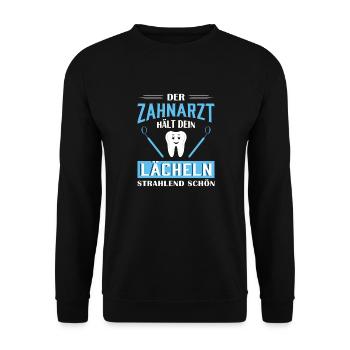 Zahnarzt Zahnhygieniker Zahnarztpraxis stomatologe - Unisex Pullover - Schwarz - Vorne - Alina (178cm) & Michal (187cm)