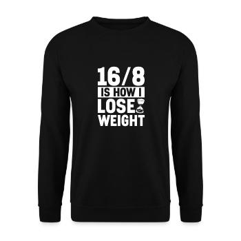 Intermittent fasting Intermittent fasting - Unisex Sweatshirt - black - Front - Alina (178cm) & Michal (187cm)
