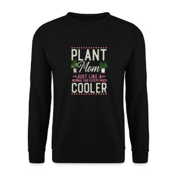 Plant Lover Gardening Mom Plant - Unisex Sweatshirt - black - Front - Alina (178cm) & Michal (187cm)