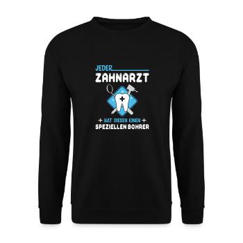 Zahnarzt Zahnhygieniker Zahnarztpraxis stomatologe - Unisex Pullover - Schwarz - Vorne - Alina (178cm) & Michal (187cm)