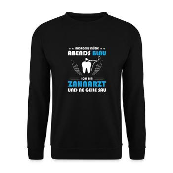 Zahnarzt Zahnhygieniker Zahnarztpraxis stomatologe - Unisex Pullover - Schwarz - Vorne - Alina (178cm) & Michal (187cm)