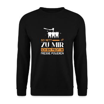 Zahnarzt Zahnhygieniker Zahnarztpraxis stomatologe - Unisex Pullover - Schwarz - Vorne - Alina (178cm) & Michal (187cm)