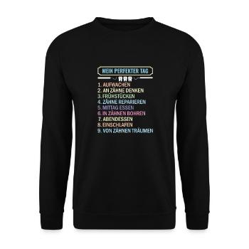 Zahnarzt Zahnhygieniker Zahnarztpraxis stomatologe - Unisex Pullover - Schwarz - Vorne - Alina (178cm) & Michal (187cm)