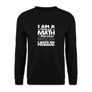 Math Teacher Math Gift - Unisex Sweatshirt - black - Front - Alina (178cm) & Michal (187cm)