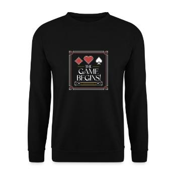 SPIELKARTE - Unisex Pullover - Schwarz - Vorne - Alina (178cm) & Michal (187cm)