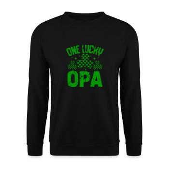 Un OPA chanceux - Sweat-shirt Unisexe - noir - Devant - Alina (178cm) & Michal (187cm)