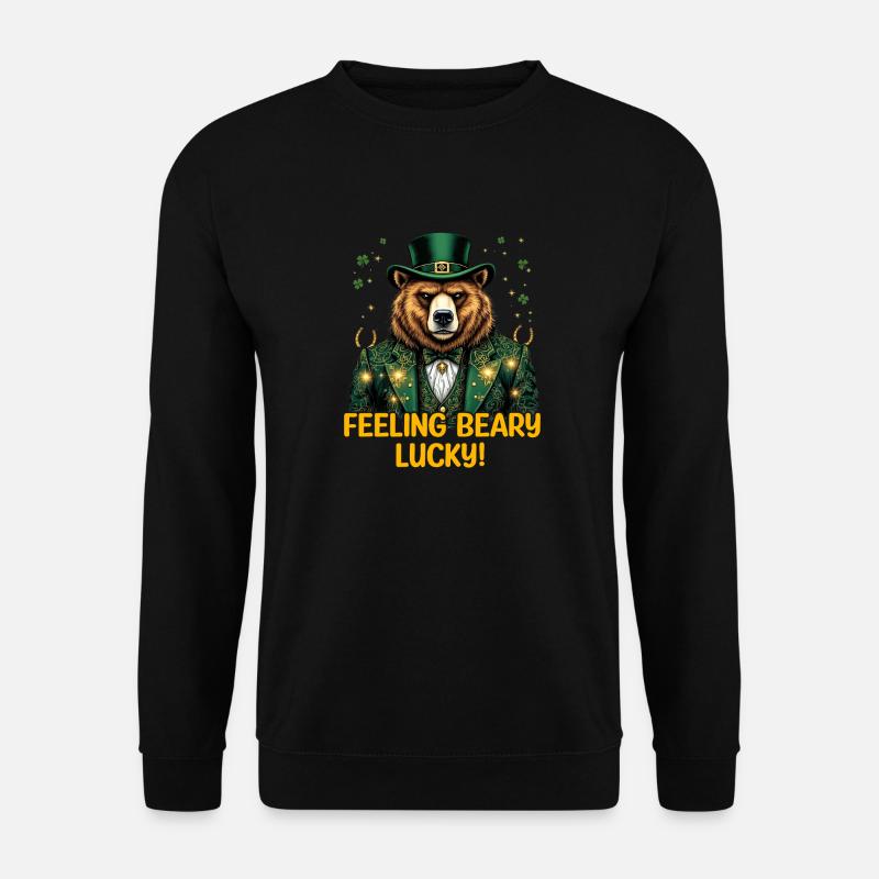 Feeling Beary Lucky - Unisex Sweatshirt - black