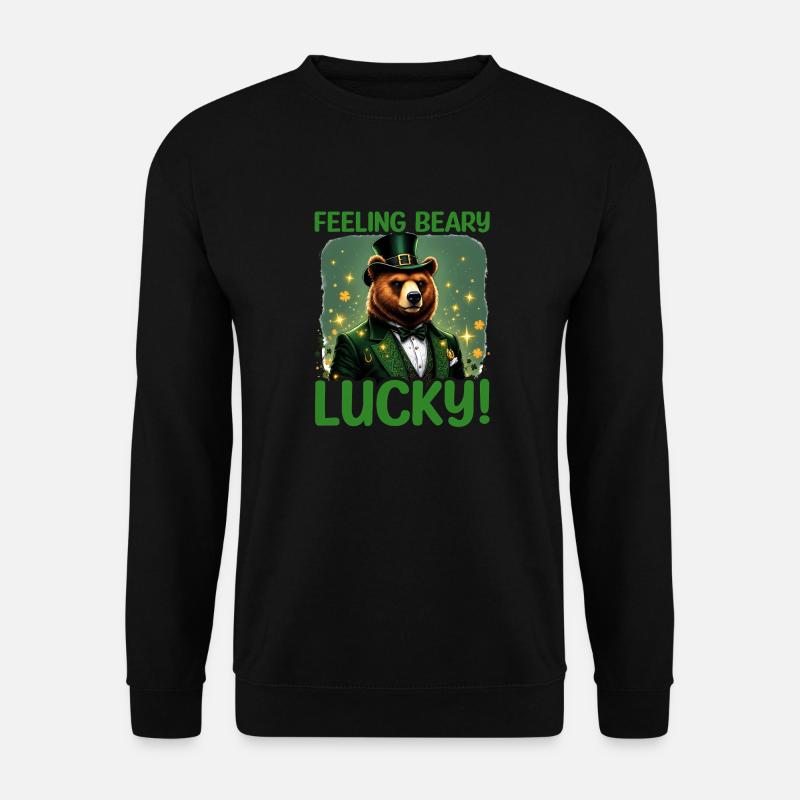 Feeling Beary Lucky - Unisex Sweatshirt - black