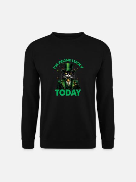 I'm feeline Lucky Today - Unisex Sweatshirt - black