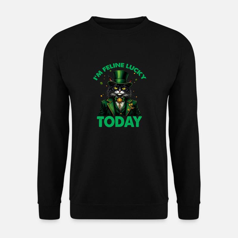 I'm feeline Lucky Today - Unisex Sweatshirt - black