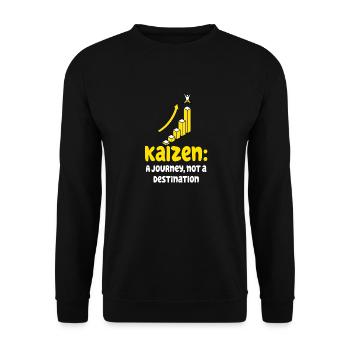 Kaizen : un voyage, pas une destination - Sweat-shirt Unisexe - noir - Devant - Alina (178cm) & Michal (187cm)