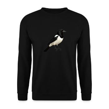 Elstern Elster - Unisex Pullover - Schwarz - Vorne - Alina (178cm) & Michal (187cm)