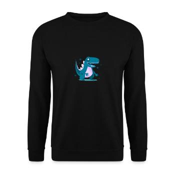 Drache Drachen Kind Kinder - Unisex Pullover - Schwarz - Vorne - Alina (178cm) & Michal (187cm)