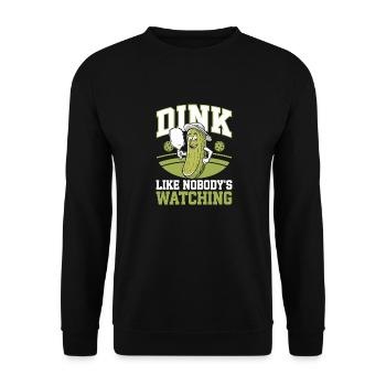 Pickleball Cucumber Dinkball Dink Dinking Gift - Unisex Sweatshirt - black - Front - Alina (178cm) & Michal (187cm)