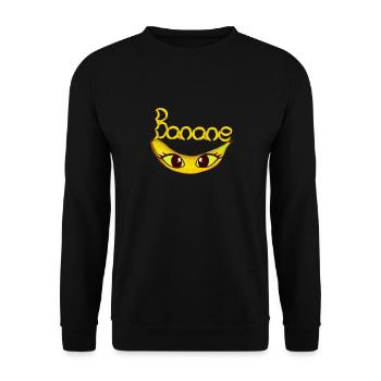 Banana Banana Fruit Fruit Fruits Funny - Unisex Sweatshirt - black - Front - Alina (178cm) & Michal (187cm)