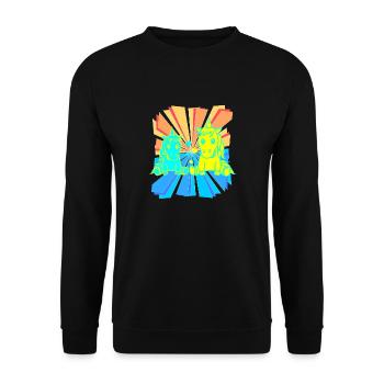 Enfant Enfants Bébé Rétro Licornes Licorne des années 80 des années 90 - Sweat-shirt Unisexe - noir - Devant - Alina (178cm) & Michal (187cm)
