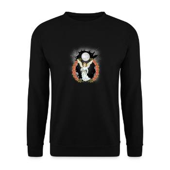 Spiritual Celestial Angel Protector Guardian Angel - Unisex Sweatshirt - black - Front - Alina (178cm) & Michal (187cm)
