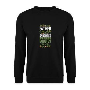 Plant Lover Gardening Dad Daughter - Unisex Sweatshirt - black - Front - Alina (178cm) & Michal (187cm)