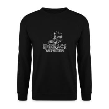 Le Kaizen japonais adopte le processus - Sweat-shirt Unisexe - noir - Devant - Alina (178cm) & Michal (187cm)