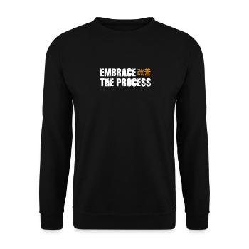 Le Kaizen japonais adopte le processus - Sweat-shirt Unisexe - noir - Devant - Alina (178cm) & Michal (187cm)