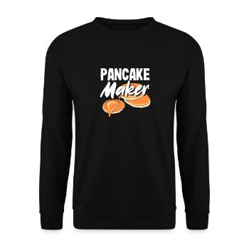Pancakes Master Pancakes Fan - Unisex Sweatshirt - black - Front - Alina (178cm) & Michal (187cm)