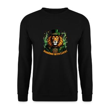 Rugir de chance - Sweat-shirt Unisexe - noir - Devant - Alina (178cm) & Michal (187cm)