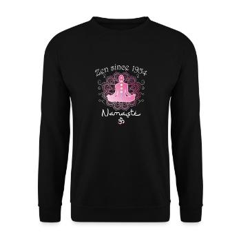 Zen seit 1954 - 71 Jahre stille Weisheit - Unisex Pullover - Schwarz - Vorne - Alina (178cm) & Michal (187cm)