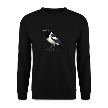 Elstern Elster - Unisex Pullover - Schwarz - Vorne - Alina (178cm) & Michal (187cm)