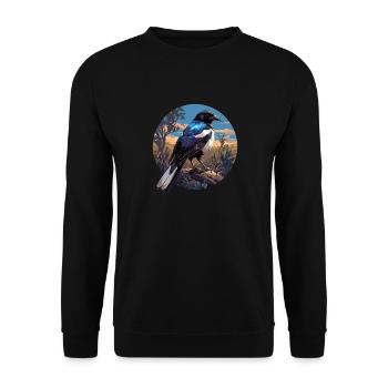 Elstern Elster - Unisex Pullover - Schwarz - Vorne - Alina (178cm) & Michal (187cm)