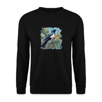 Elstern Elster - Unisex Pullover - Schwarz - Vorne - Alina (178cm) & Michal (187cm)