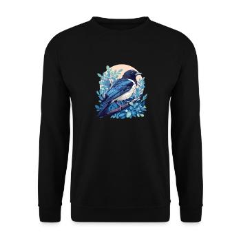 Magpies Magpie - Unisex Sweatshirt - black - Front - Alina (178cm) & Michal (187cm)