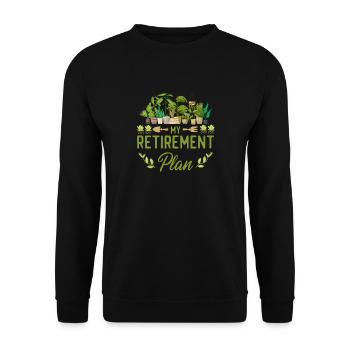 Plant Lover Gardening Retired My - Unisex Pullover - Schwarz - Vorne - Alina (178cm) & Michal (187cm)