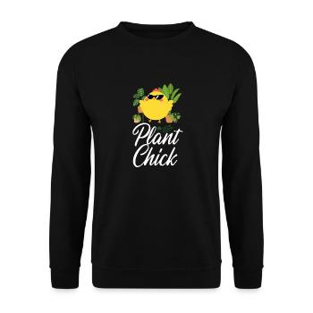 Amateur de plantes jardinage Poulet fille - Sweat-shirt Unisexe - noir - Devant - Alina (178cm) & Michal (187cm)