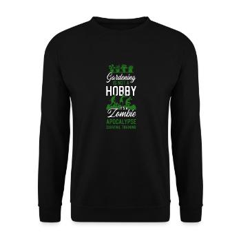 Plant Lover Gardening Gardening Is - Unisex Pullover - Schwarz - Vorne - Alina (178cm) & Michal (187cm)