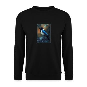 Magpies Magpie - Unisex Sweatshirt - black - Front - Alina (178cm) & Michal (187cm)