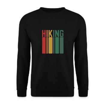 Wandern und Klettern in den Bergen - Unisex Pullover - Schwarz - Vorne - Alina (178cm) & Michal (187cm)