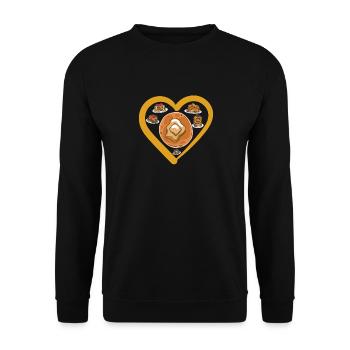 Variété de crêpes dans l’âme - Sweat-shirt Unisexe - noir - Devant - Alina (178cm) & Michal (187cm)