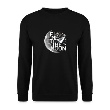 Un astronaute s’envole vers la lune Un astronaute s’envole vers la lune - Sweat-shirt Unisexe - noir - Devant - Alina (178cm) & Michal (187cm)