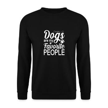 Dogs Are My Favorite People Design - Unisex Sweatshirt - black - Front - Alina (178cm) & Michal (187cm)