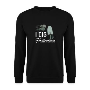 Plant Lover Gardening Pun I Dig - Unisex Sweatshirt - black - Front - Alina (178cm) & Michal (187cm)