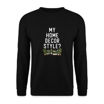 Amoureux des plantes Jardinage Ma maison - Sweat-shirt Unisexe - noir - Devant - Alina (178cm) & Michal (187cm)